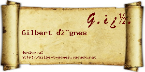 Gilbert Ágnes névjegykártya
