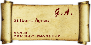 Gilbert Ágnes névjegykártya